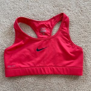 Nike Sports Bra - Red / Hot Pink (Medium)